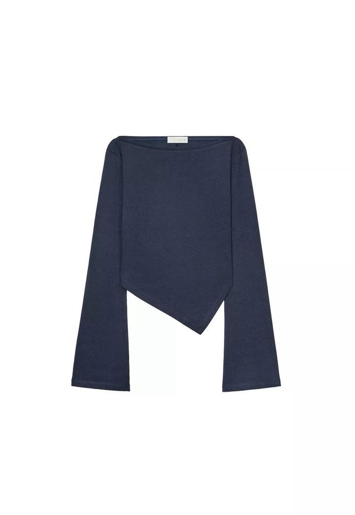 Асимметричный топ с длинными рукавами Zara