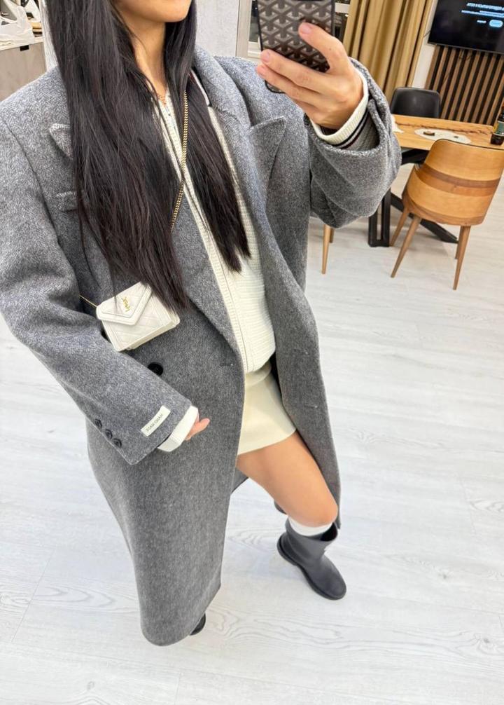 Handmade Пальто двубортное 100% шерсть