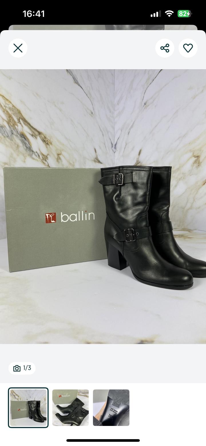 Итальянские демисезонные сапожки BALLIN, натуральная кожа, размер 39.5