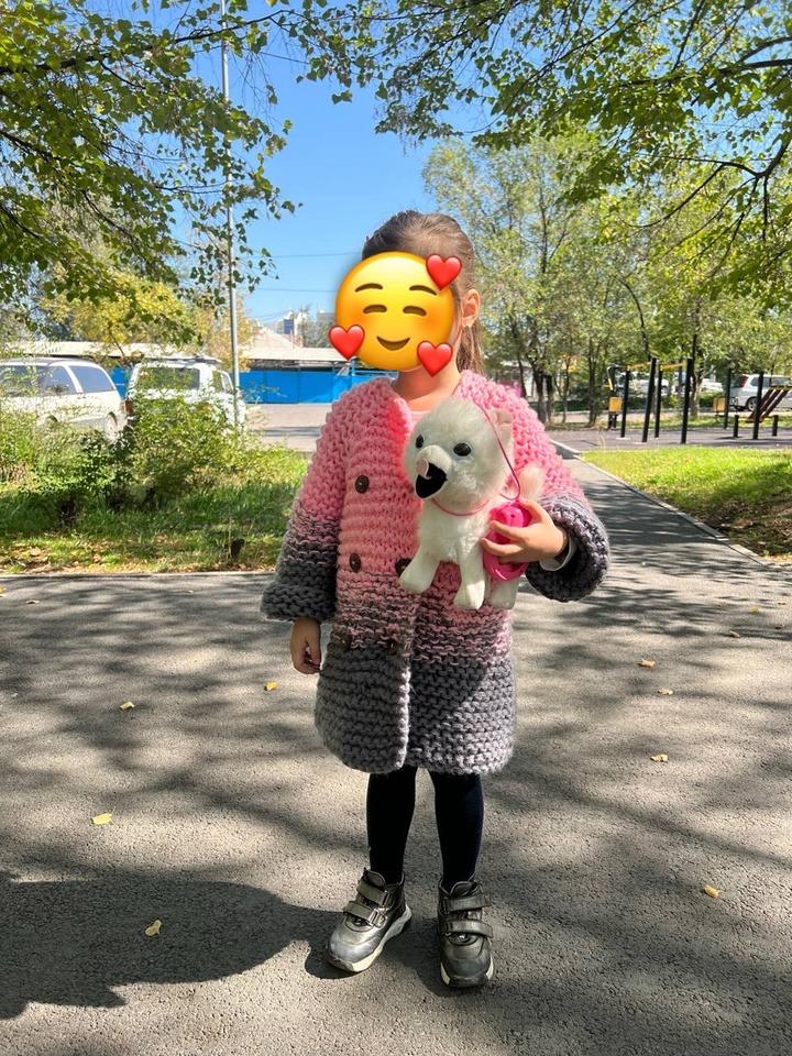 Handmade (ручная работа) Вязанный кардиган на девочку