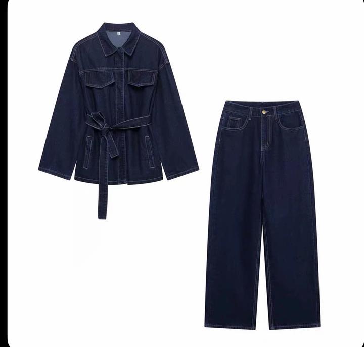 “M” ISHEL COLLECTION Джинсовый костюм с курткой и брюками