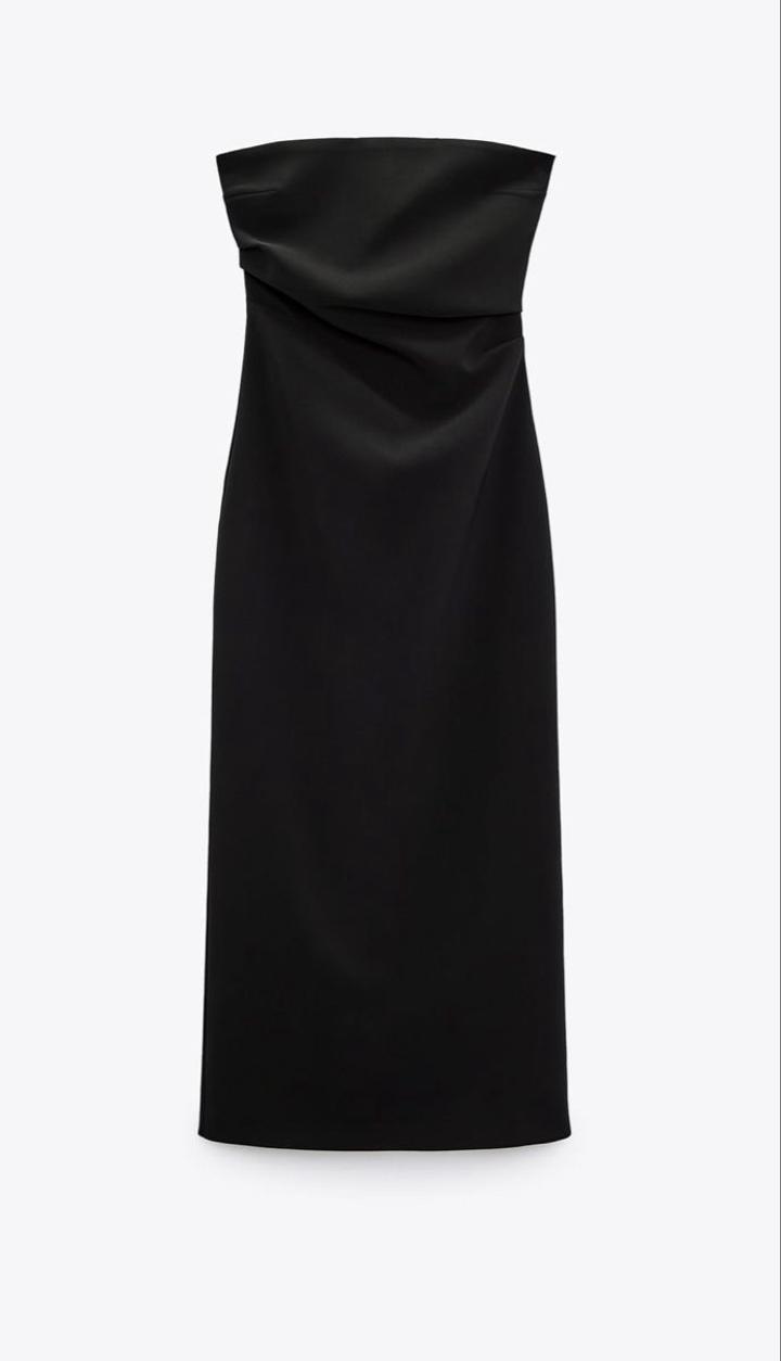 Bershka Черное платье бандо