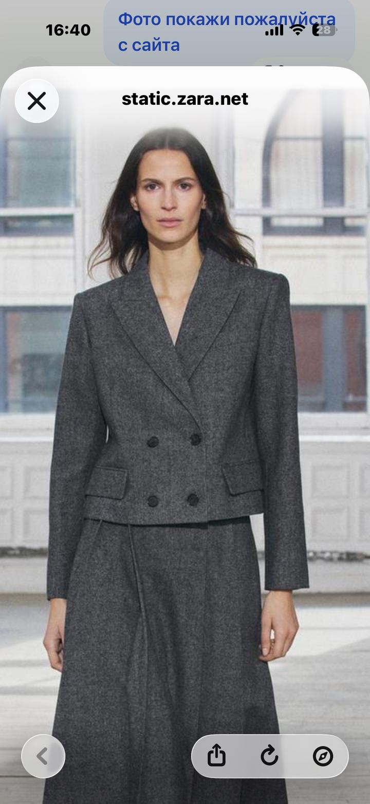 Двубортный пиджак ZARA