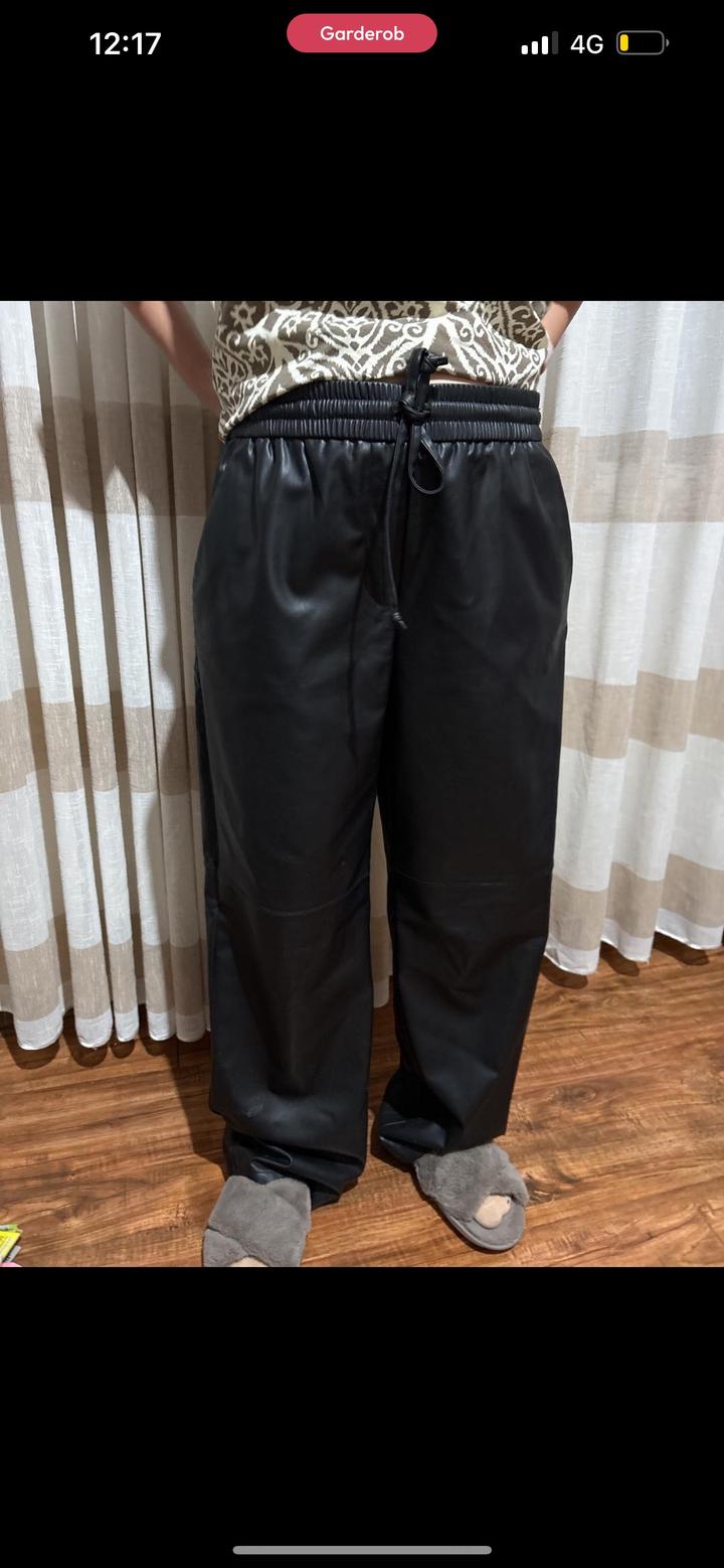 Брюки ZARA из экокожи