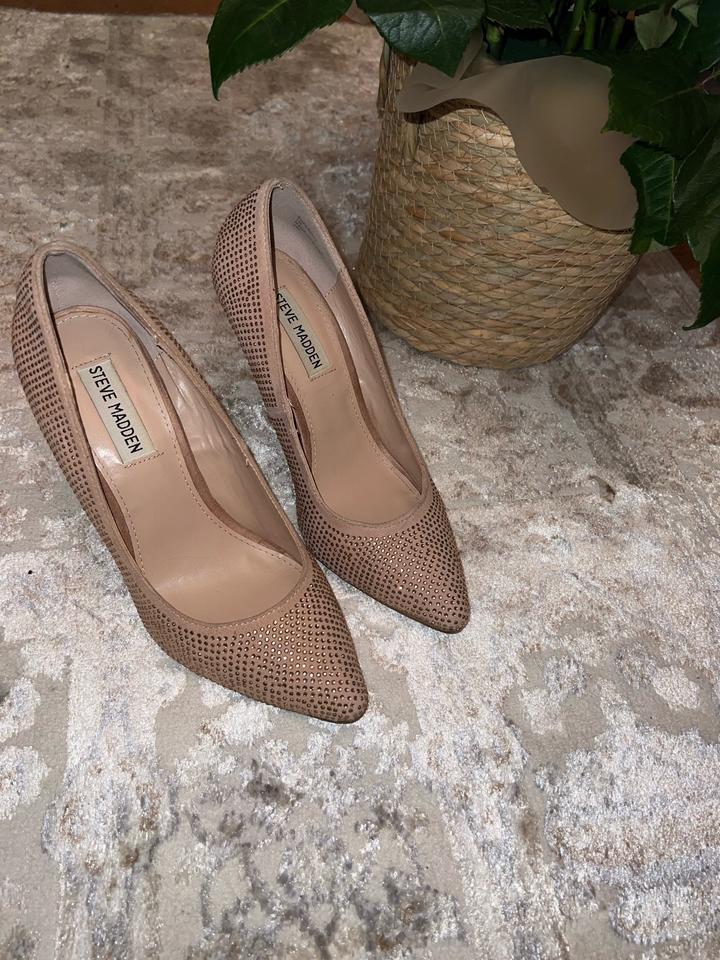 Steve Madden Бежевые туфли со стразами, 38р