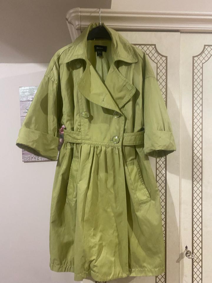 Плащ MNG SUIT mango зеленый