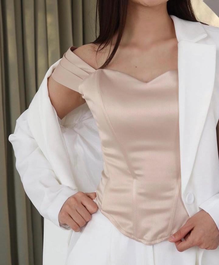 COCO wear Корсет топ атласный лиловый