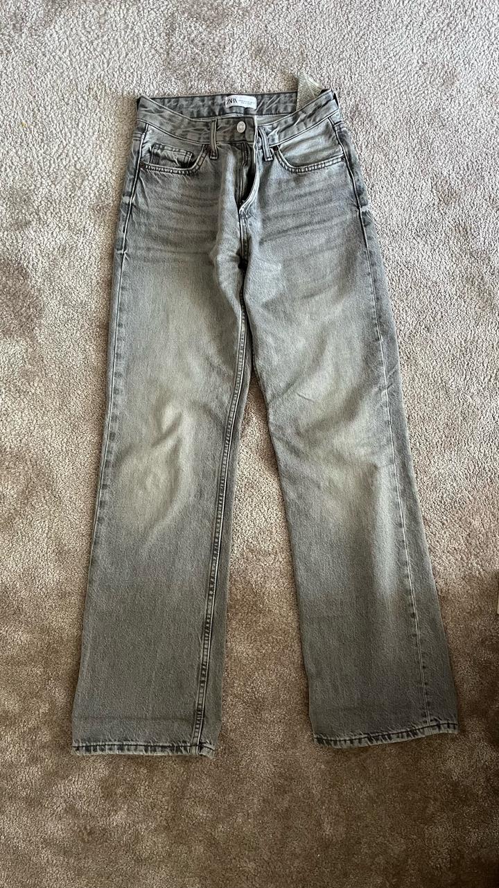 Zara джинсы серые, размер 34