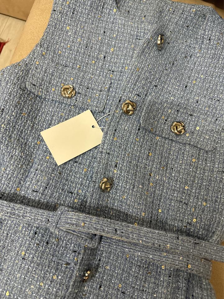 &Denim Жилет с поясом и пуговицами