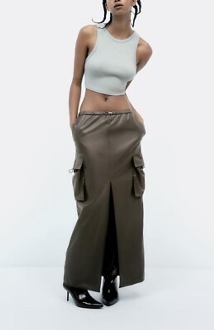 Юбка из экокожи Zara