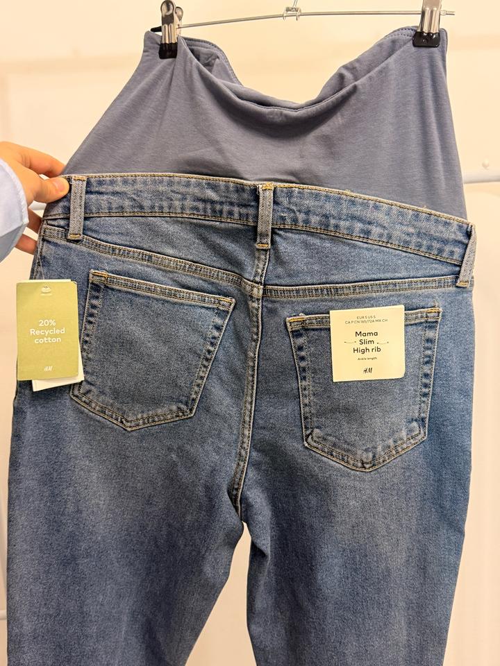 Джинсы для беременных H&M MAMA Slim High Rib, размер EUR S, новые с этикетками