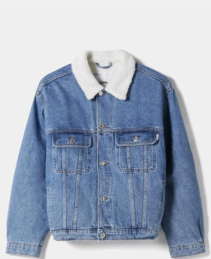 Bershka Джинсовый утепленный бомбер