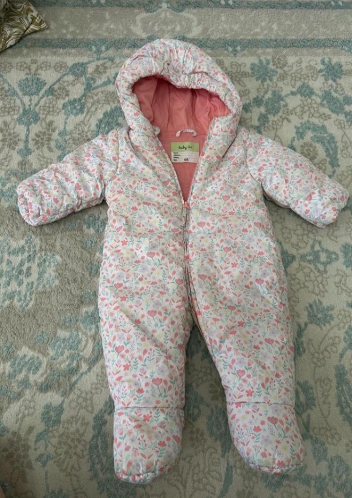 Тёплый зимний комбинезон для девочки от бренда Baby Go 🌸