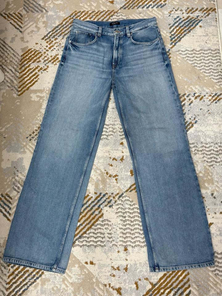 Джинсы Massimo Dutti с высокой посадкой и широкими штанинами