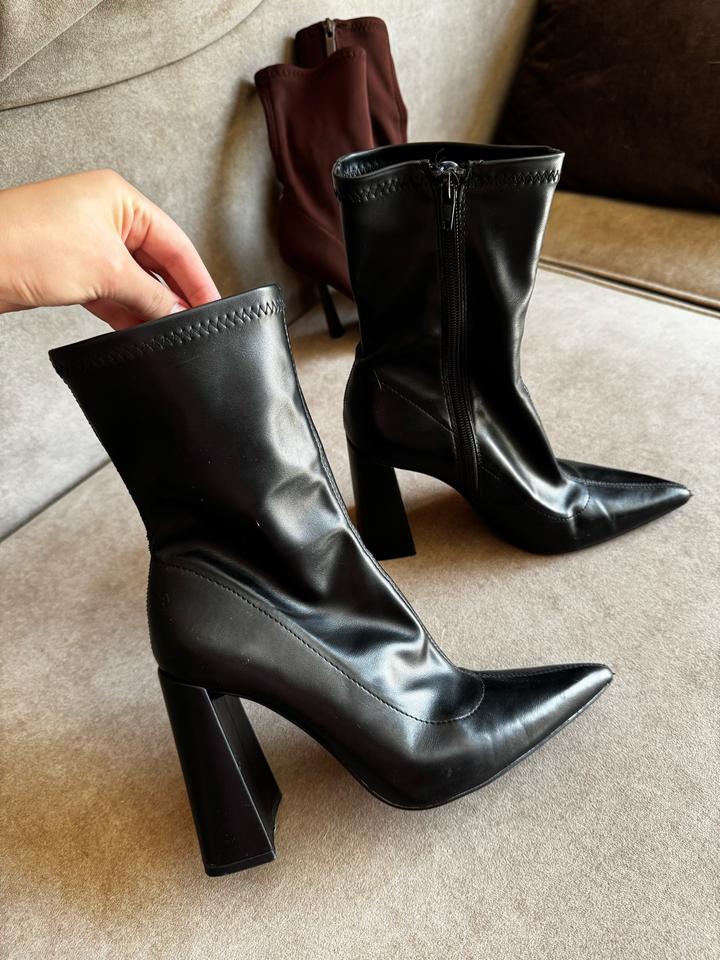 Женские ботильоны zara на высоком каблуке
