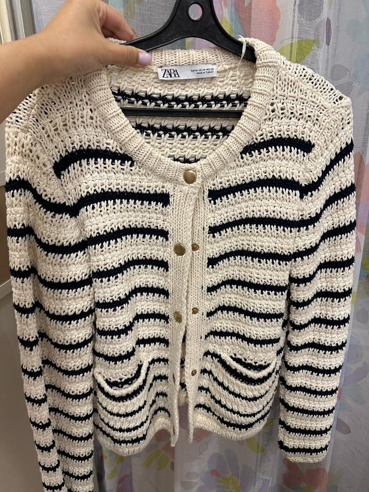 Кардиган Zara в полоску на пуговицах