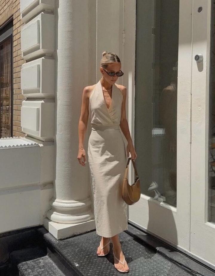 Платье миди с открытыми плечами Zara