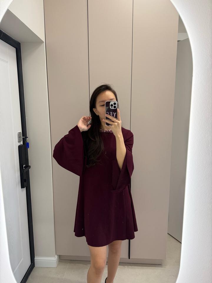 & Other stories Платье вишневого цвета🌸