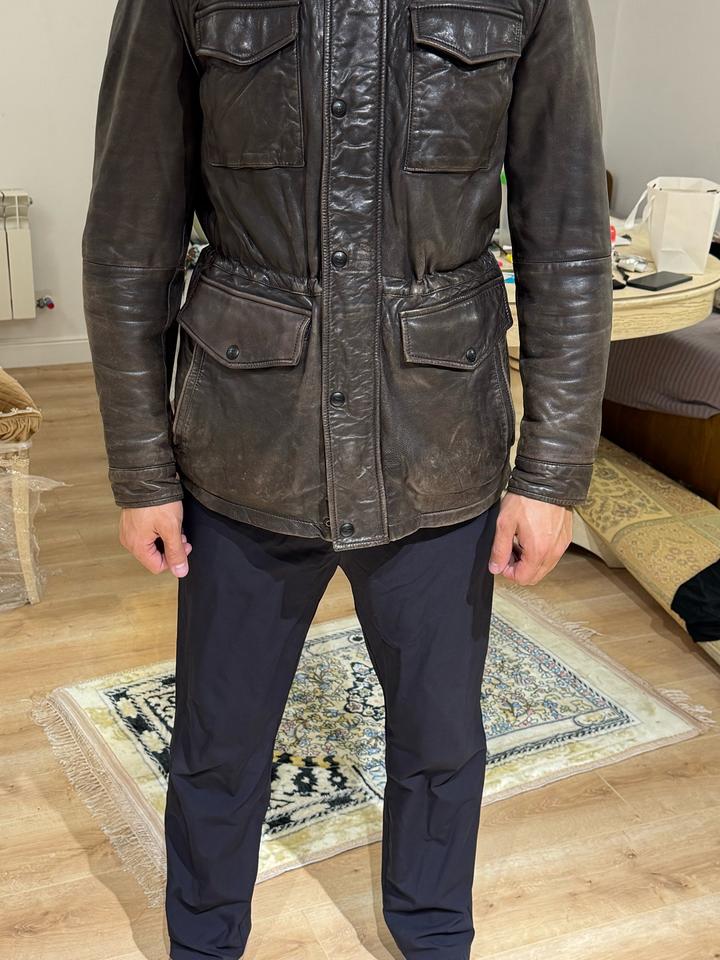 Кожаная куртка Massimo Dutti, L