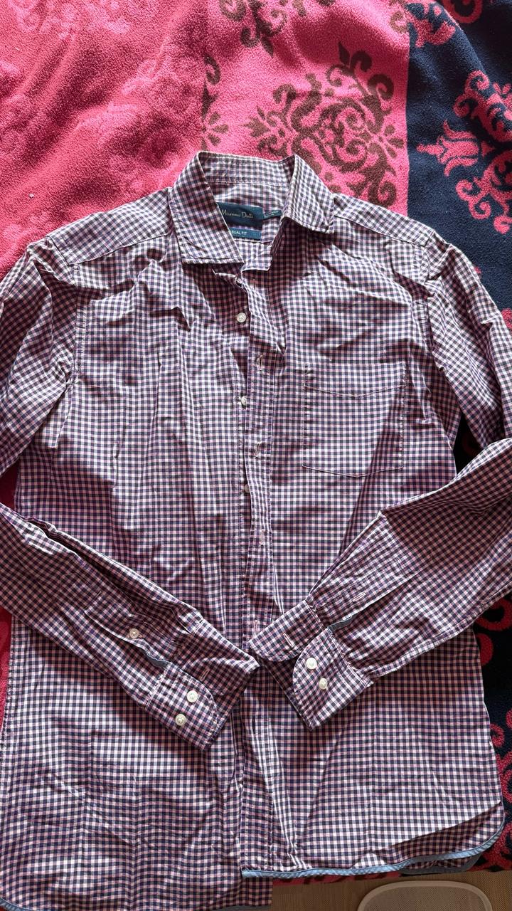 рубашка в клетку Massimo Dutti
