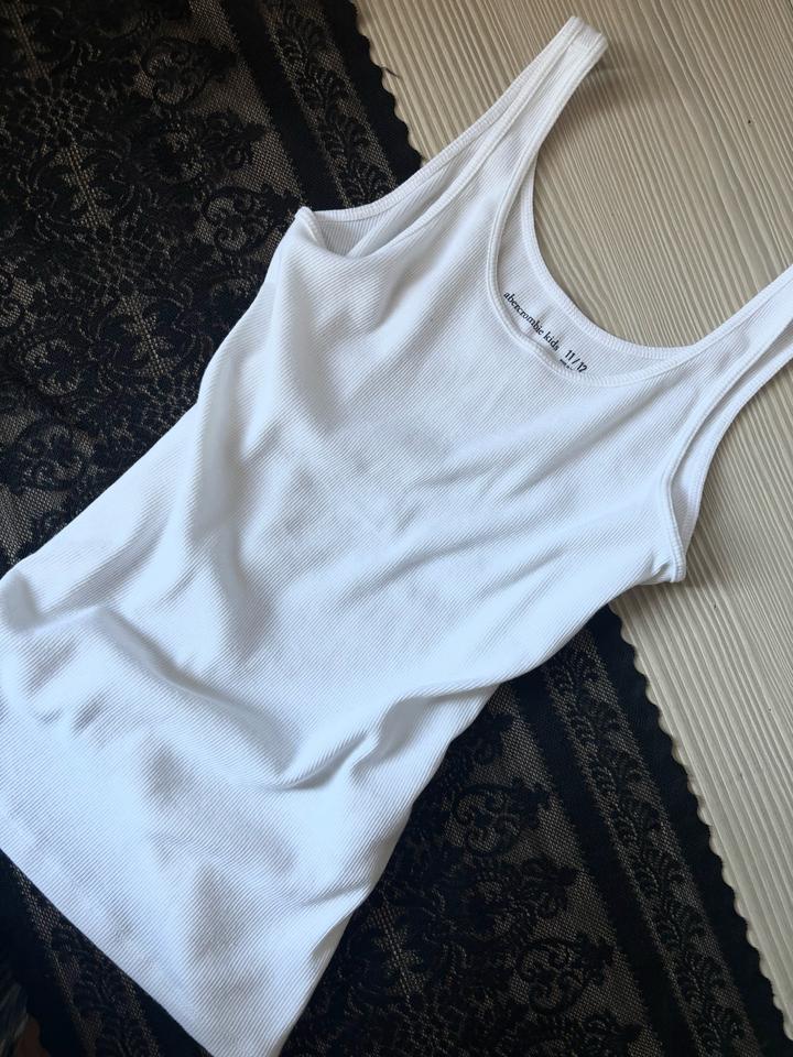 Abercrombie & Fitch Белая базовая майка abercrombie