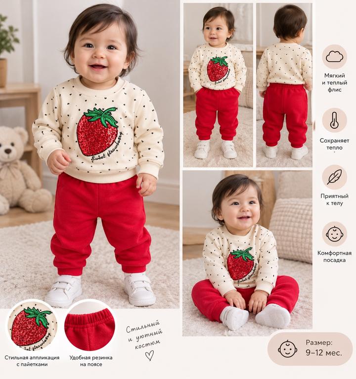 Dassi kids Новый флисовый комплект для малыша