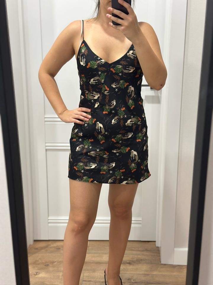 Zara Платье-комбинация с принтом русалок