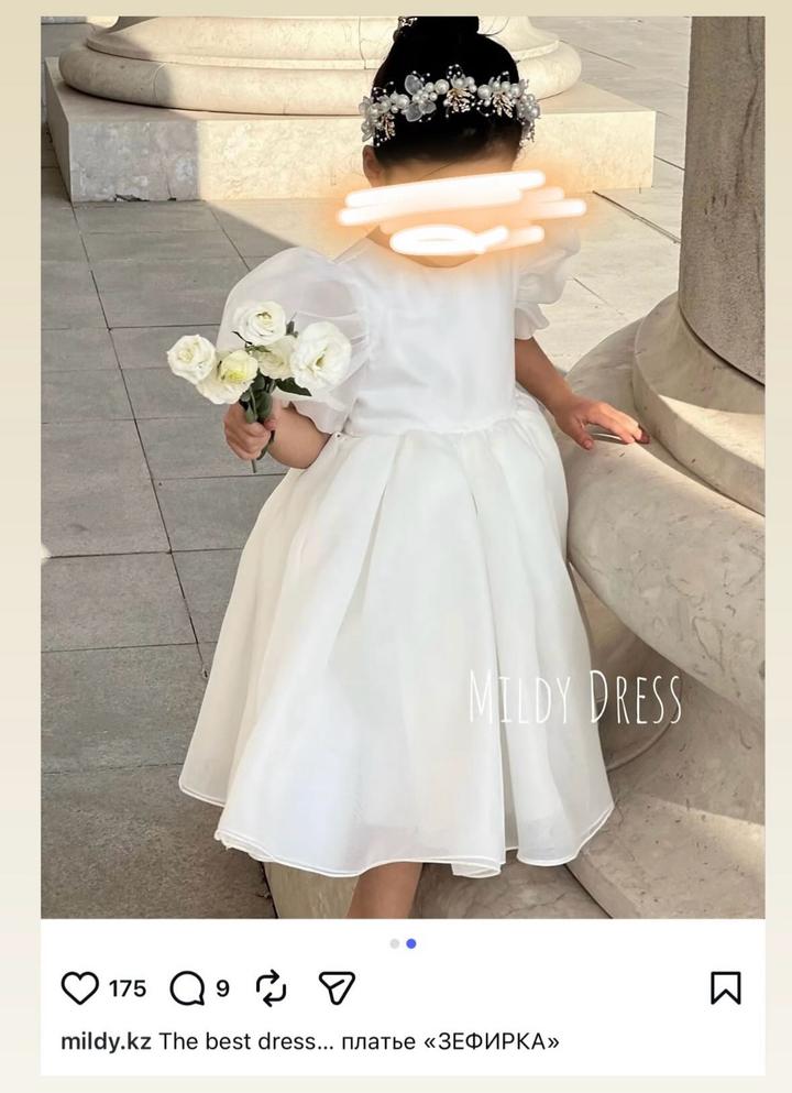 mildydress Детское, белое платье от бренда Mildy.dress