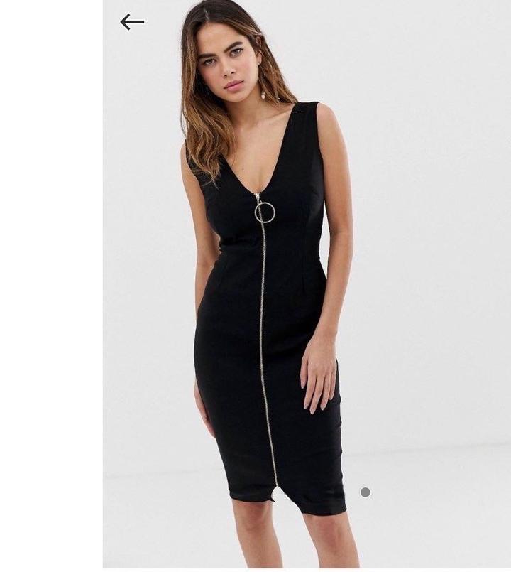 Платье ASOS Vesper сарафан 44 или небольшой 46 чёрное футляр облегающее