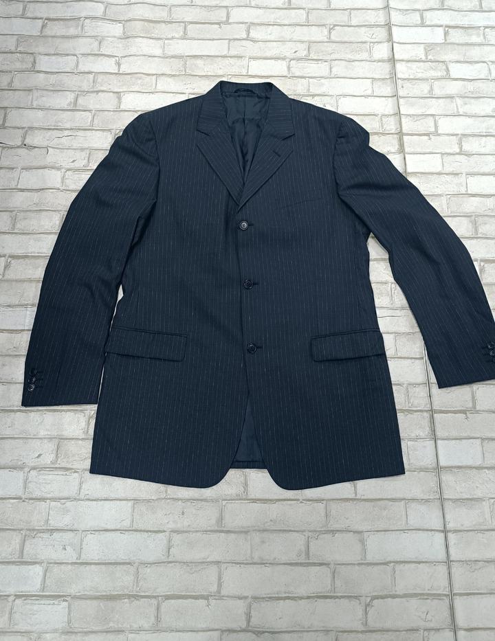 Cerruti 1881 Темно синий пиджак в клетку шерсть