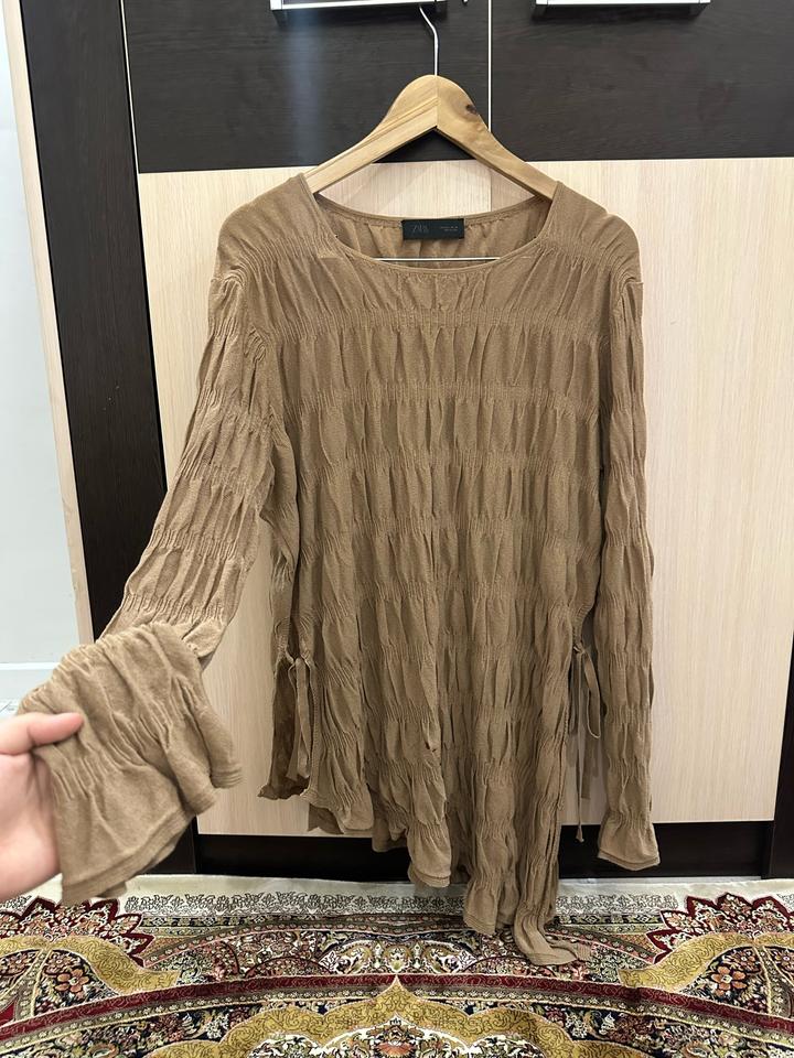 Джемпер ZARA в сборку с завязками по бокам