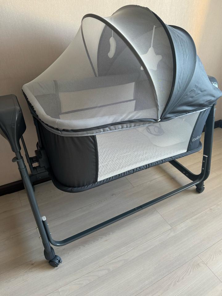 coolbaby Кроватька-качалка серого цвета