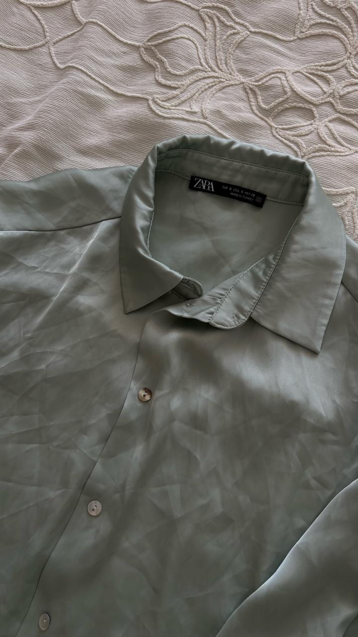 Атласная рубашка ZARA
