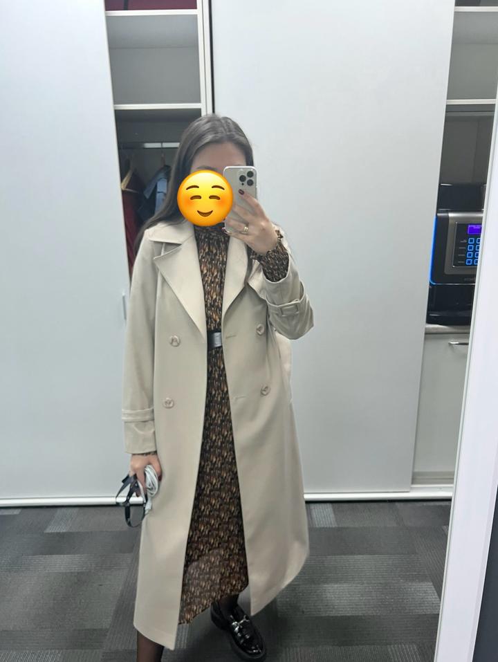 Zara Бежевый двубортный тренч