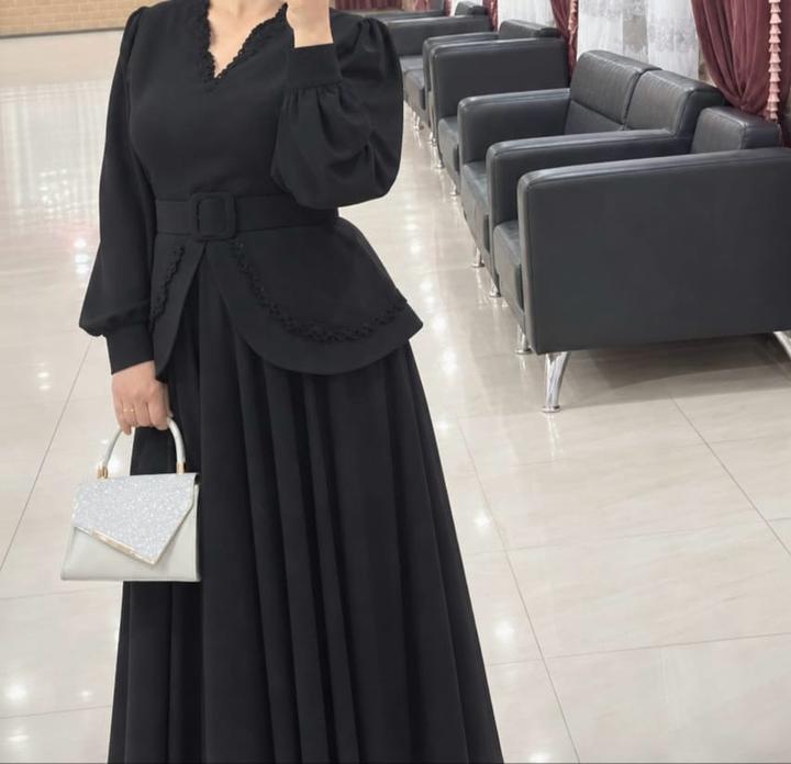 Турецкое Платье с поясом и бисером