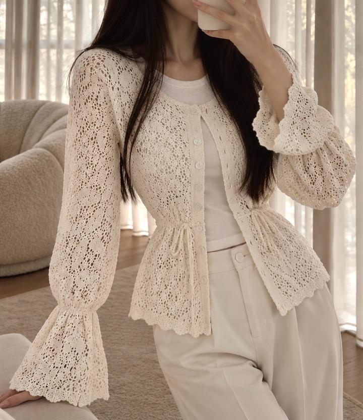 Zara Ажурный кардиган на пуговицах