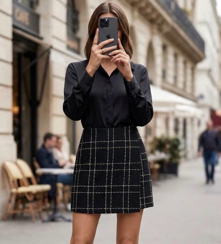 SHEIN юбка мини в клетку