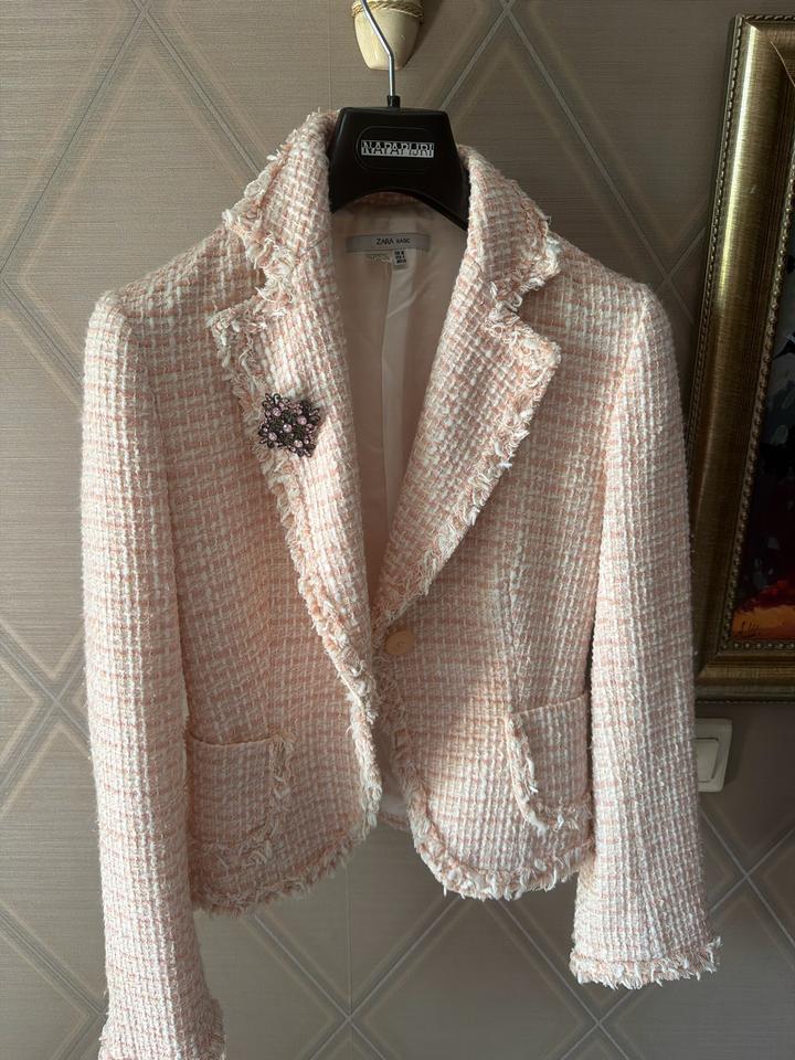 Твидовый пиджак ZARA