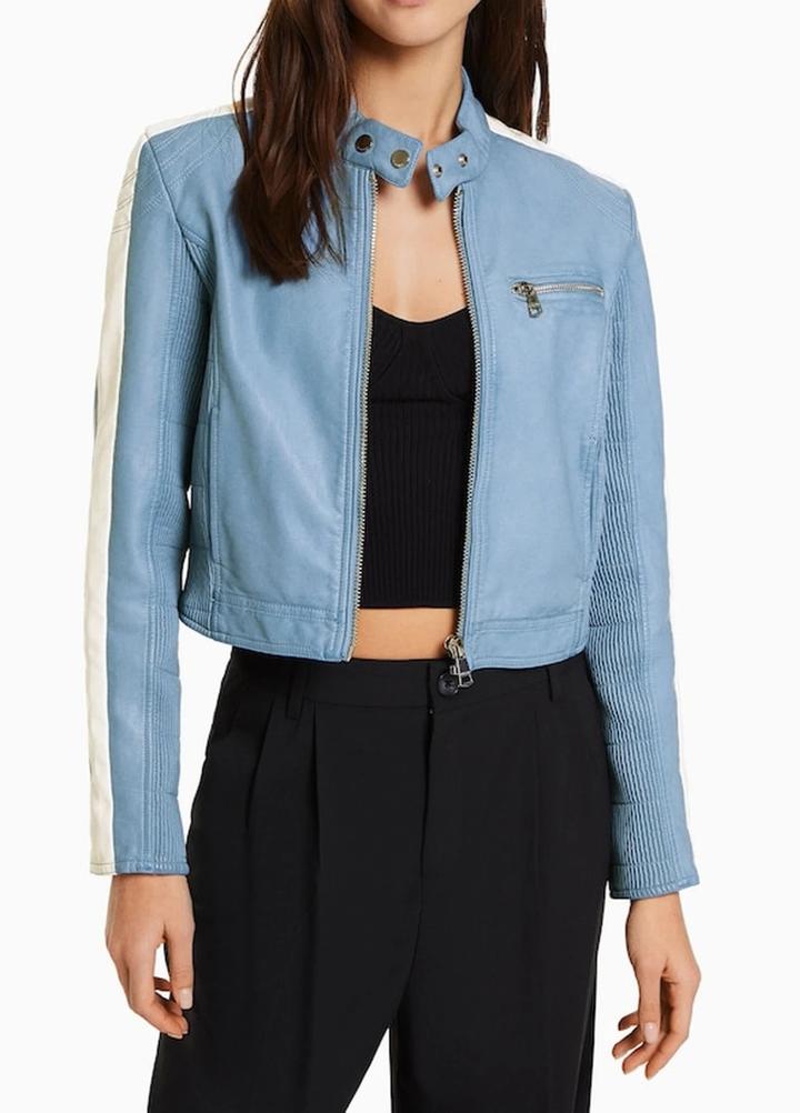 Куртка экокожа  Bershka