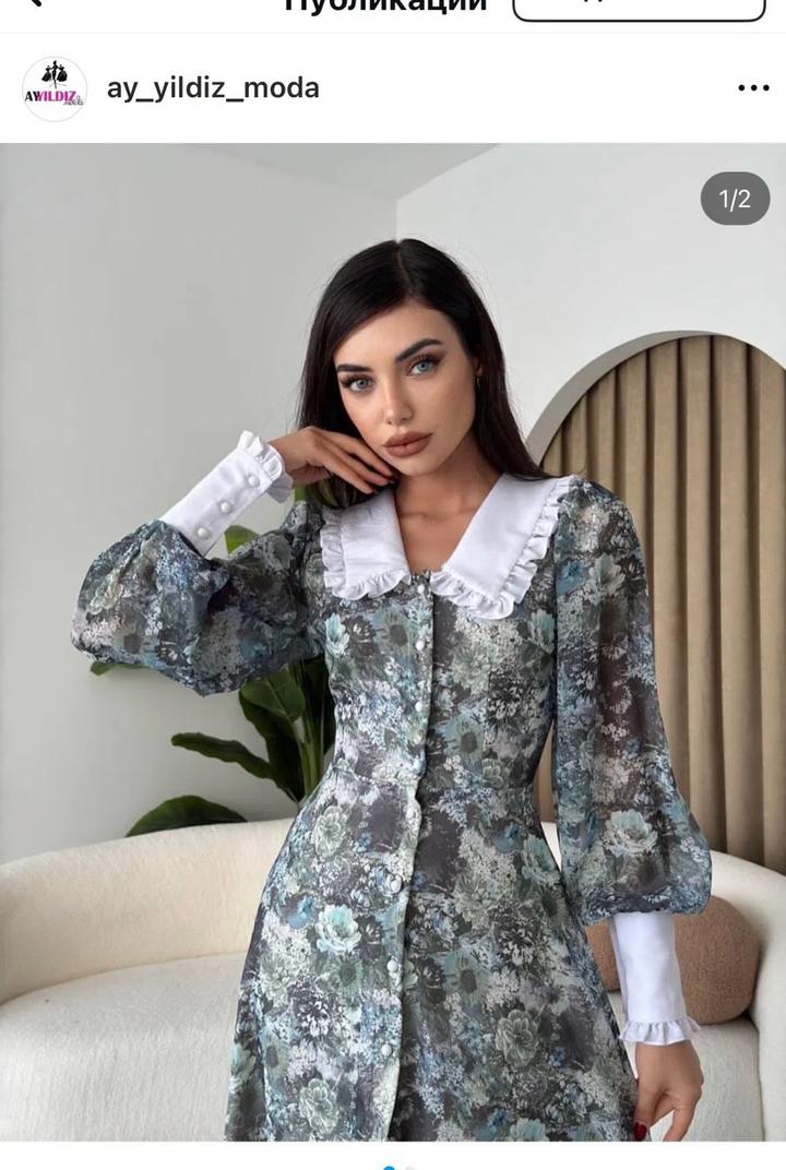 Etika Fashion Продаю красивое платье с цветочным принтом 🌸