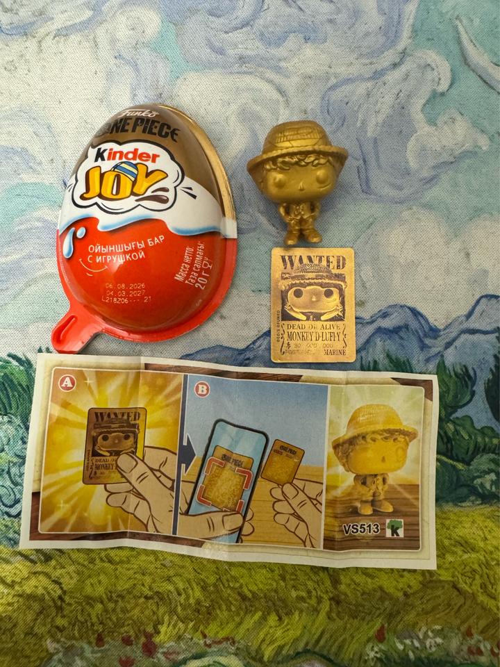 kinder Киндер джой one piece золотой  luffy