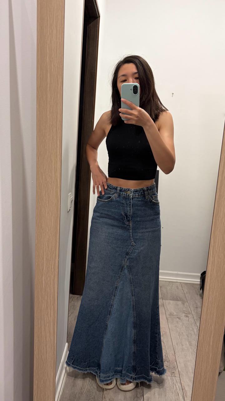 Длинная джинсовая юбка ZARA