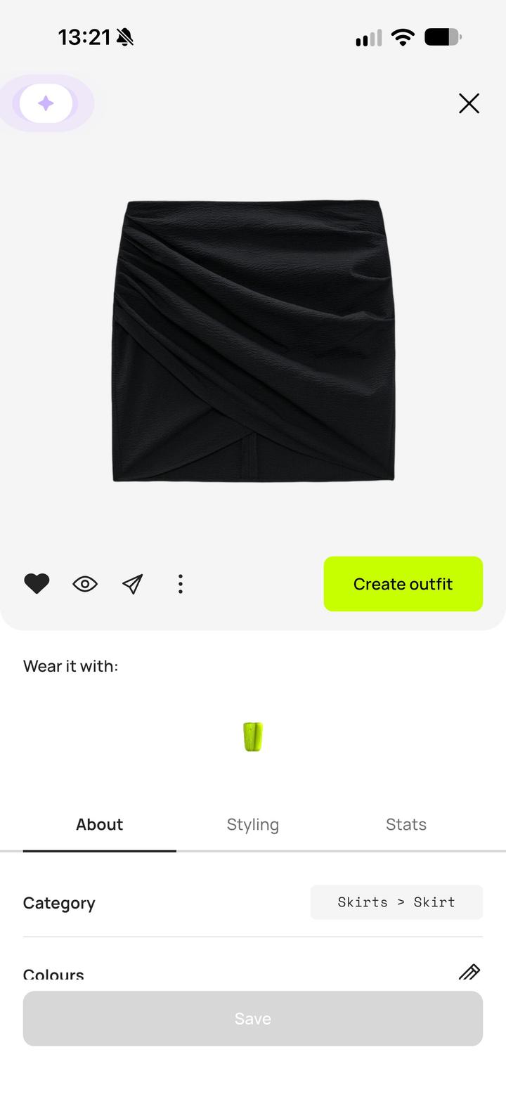 Мини-юбка ZARA с драпировкой