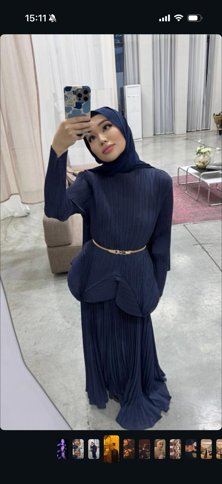 Плиссированное платье Alhubu collection