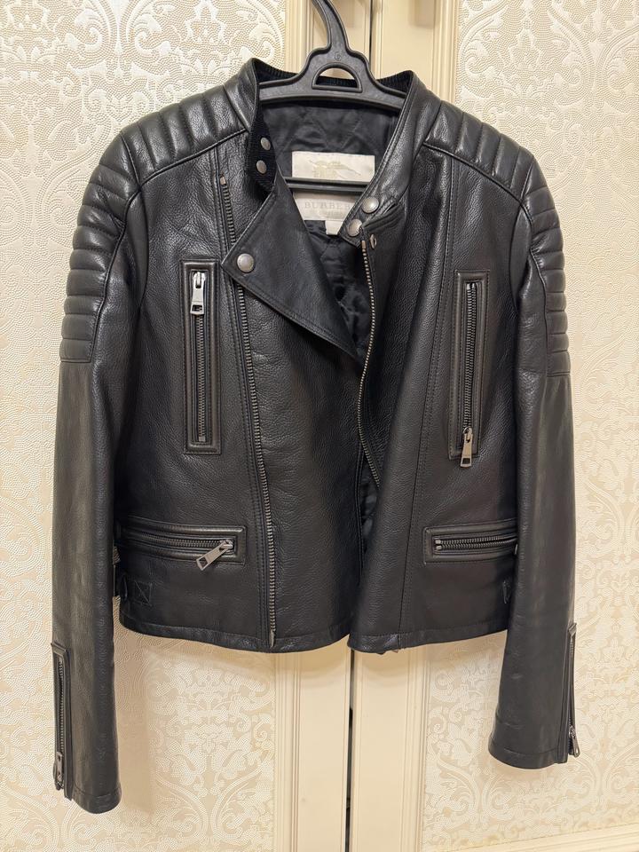 Burberry кожаная куртка косуха