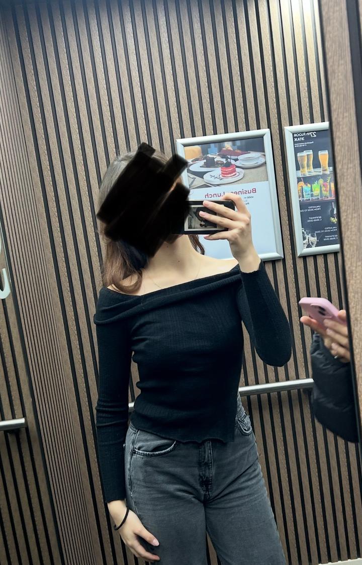 SHEIN Лонгслив вязаный с открытыми плечами