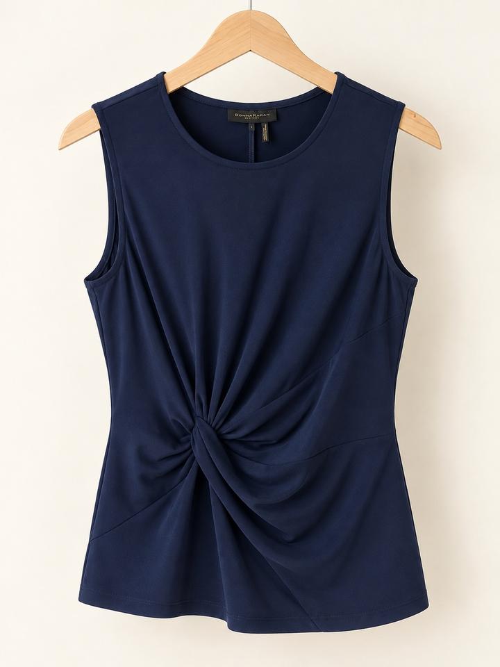Элегантный топ Donna Karan New York с узлом-драпировкой 💙✨