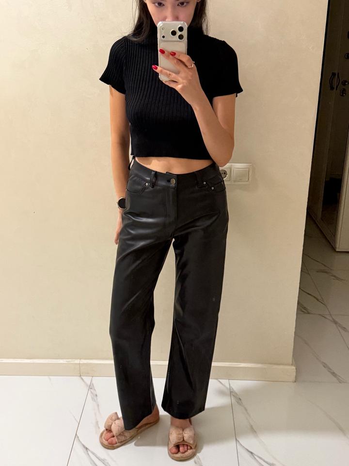 Zara Брюки из экокожи