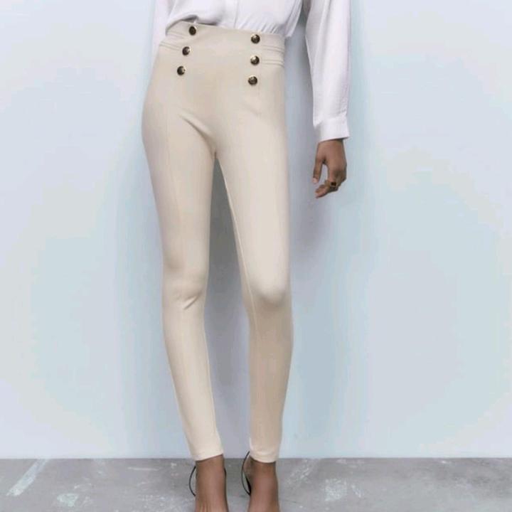 Новые с дефектом легинсы Zara брюки лосины S/M 44-46 трикотаж на средний рост