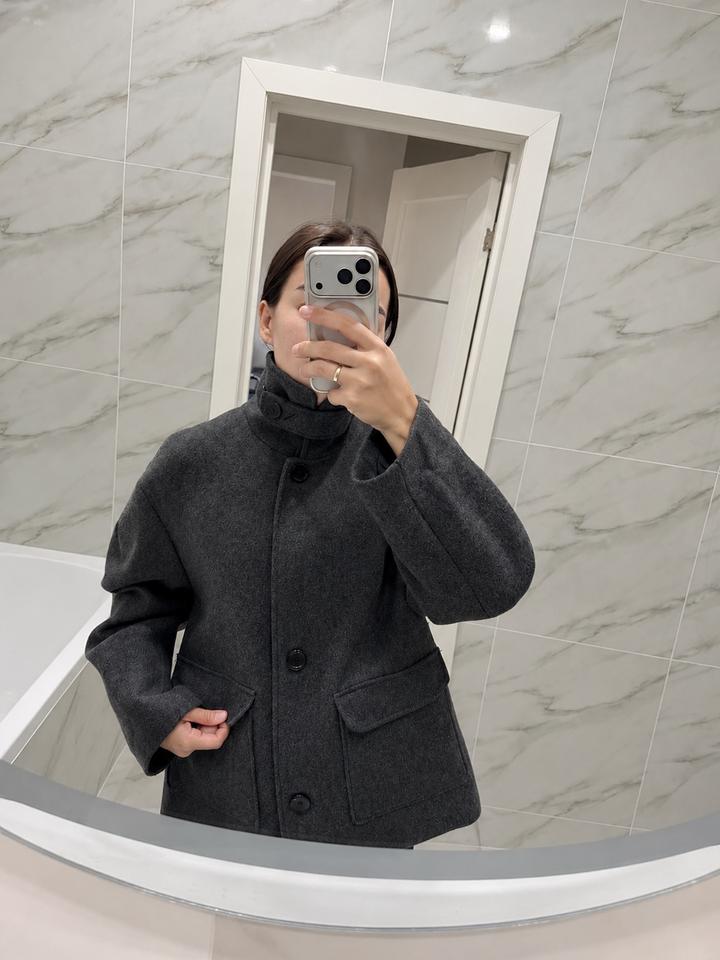 Zara Короткое пальто с воротником-стойкой